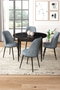 Hanah Home Juego de Comedor de 5 Piezas Mármol Negro y Gris